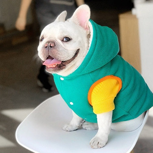 KFX-4680893 Reversible Thick Fleece Coat for Dogs and Cats - Warm Cotton Winter Apparel