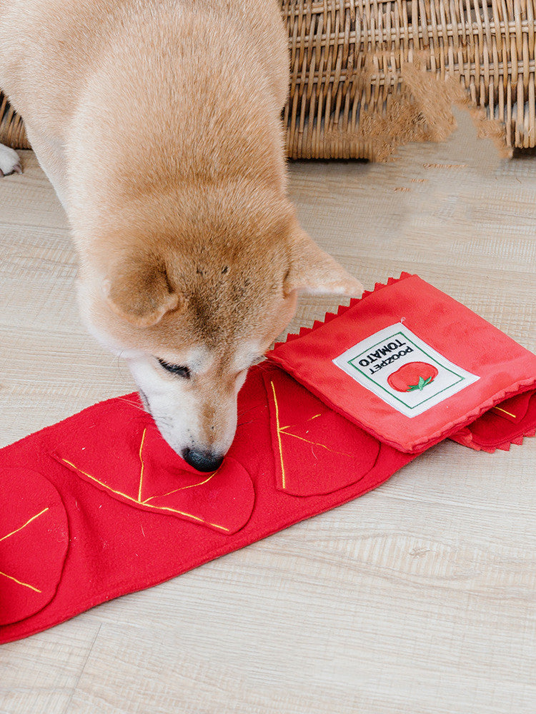 KFX-4685885 Soft Fleece Dog Puzzle Feeding Pad - Machine Washable Pet Toy