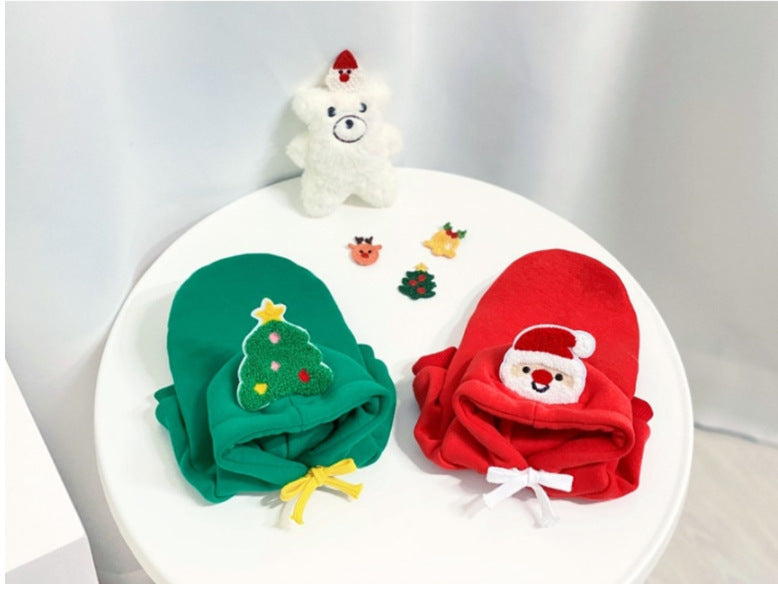 KFX-4686141 Festive Pet Sweater for Christmas - Red or Green, Sizes XS to XXL