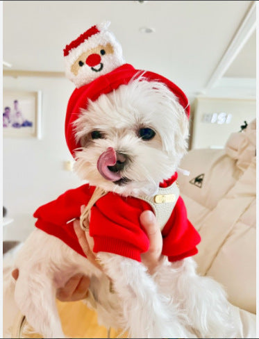 KFX-4686141 Festive Pet Sweater for Christmas - Red or Green, Sizes XS to XXL