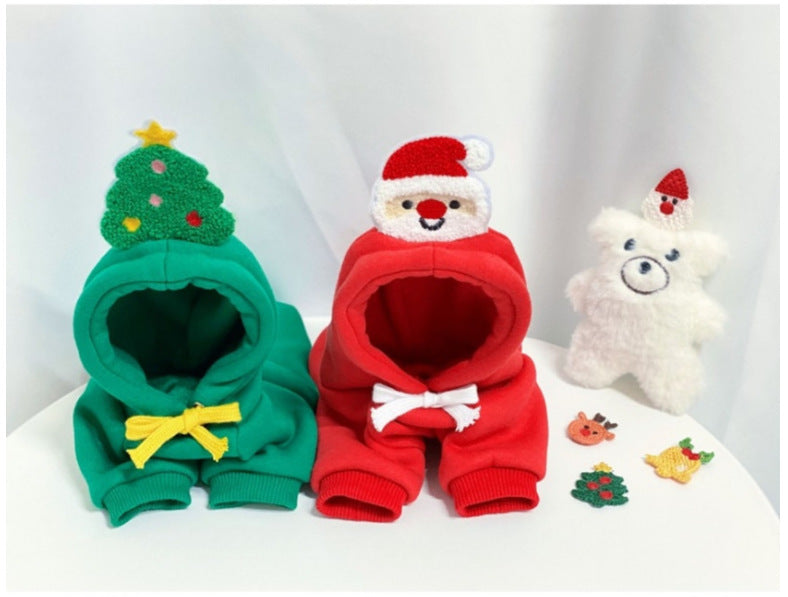 KFX-4686141 Festive Pet Sweater for Christmas - Red or Green, Sizes XS to XXL