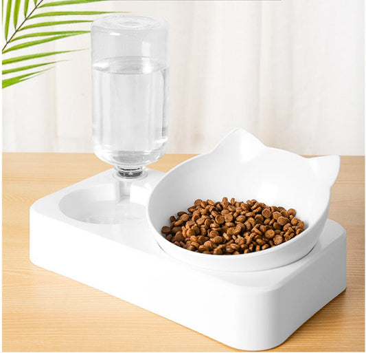 KFX-4686909 Innovative 15° Adjustable Dual-Bowl Dog Feeder with Eco-Friendly Design for Comfortable Eating Posture