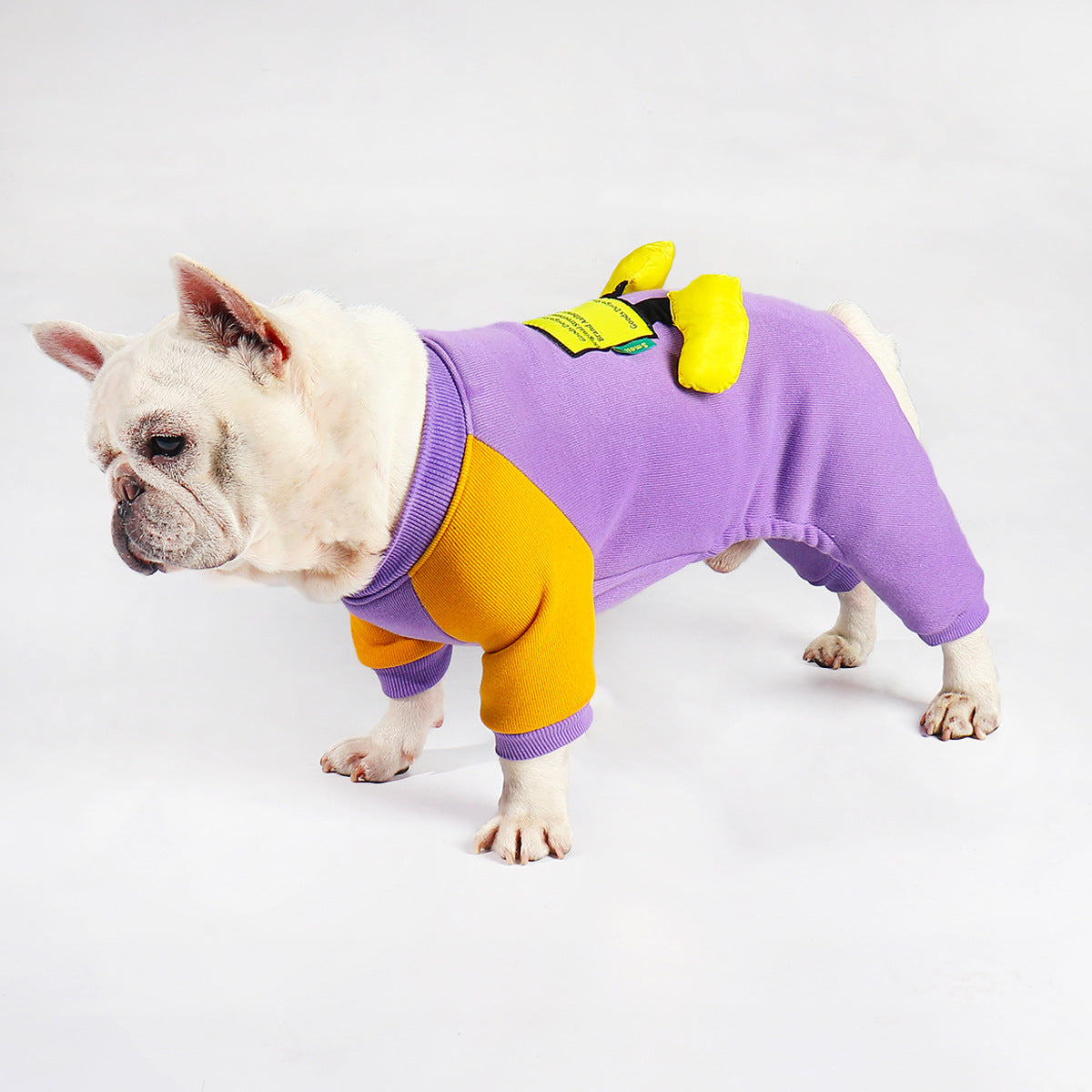 KFX-4687421 Plush Thermal Bodysuit for Dogs - Cotton Four-Legged Outfit in Purple
