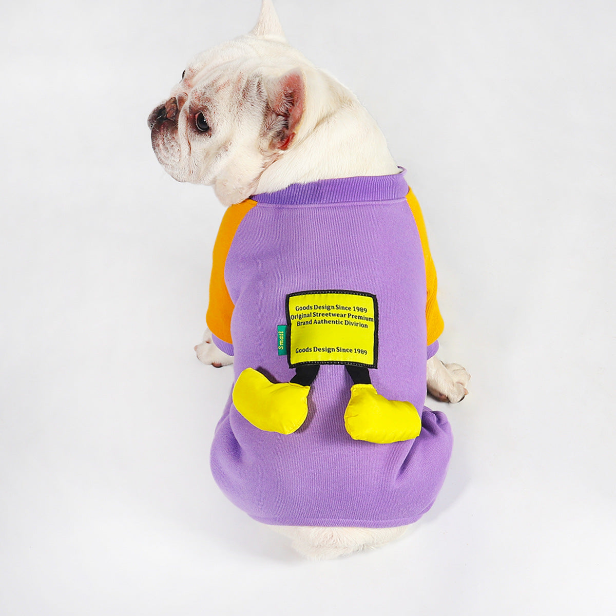 KFX-4687421 Plush Thermal Bodysuit for Dogs - Cotton Four-Legged Outfit in Purple