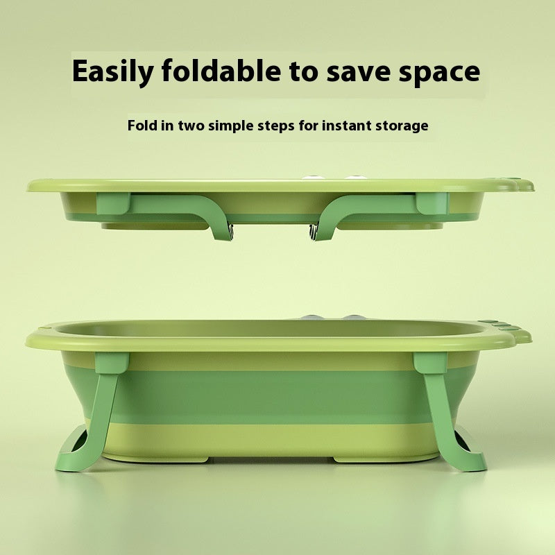 KFX-4688701 Foldable Large Plastic Bathtub in Bright Green, Chrysanthemum Yellow, Cherry Blossom Powder