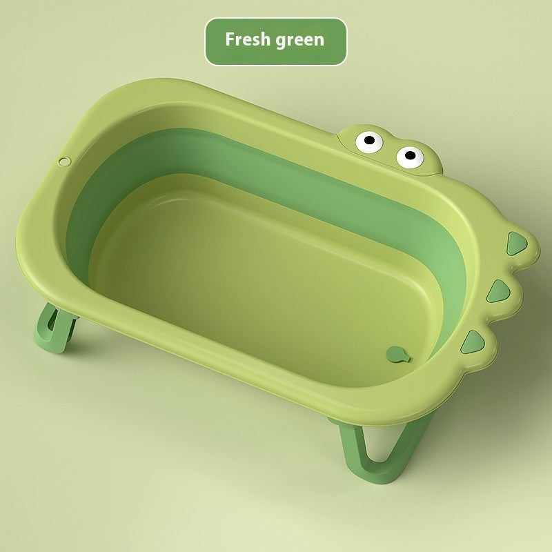 KFX-4688701 Foldable Large Plastic Bathtub in Bright Green, Chrysanthemum Yellow, Cherry Blossom Powder