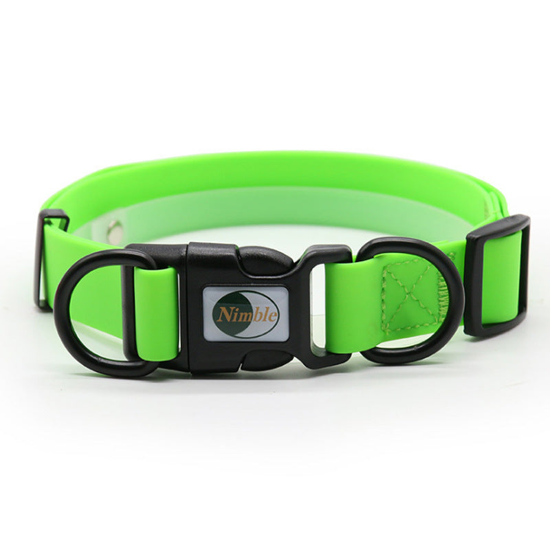 KFX-4688829 Adjustable Waterproof Dog Collar - Dirt-Resistant Design in Various Colors