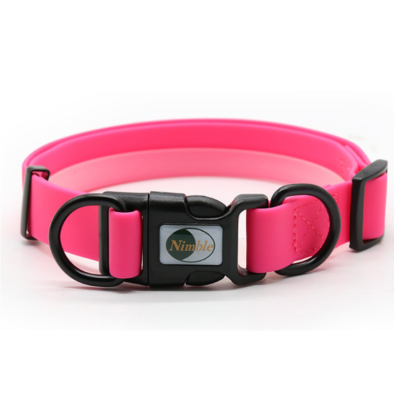 KFX-4688829 Adjustable Waterproof Dog Collar - Dirt-Resistant Design in Various Colors