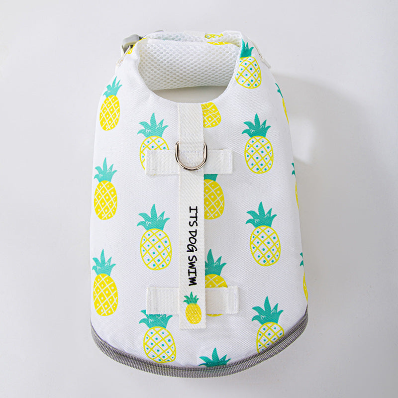 KFX-4691005 Animal-Shaped Medium Dog Life Jacket in Yellow Bees and Multiple Designs for Safety and Fun
