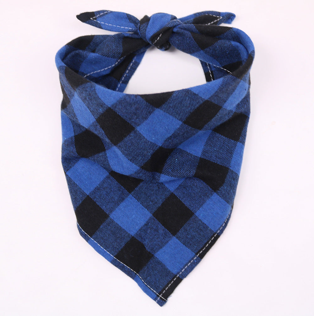 KFX-4694205 Large Cotton Pet Saliva Towel - Classic Triangle Design in Various Colors