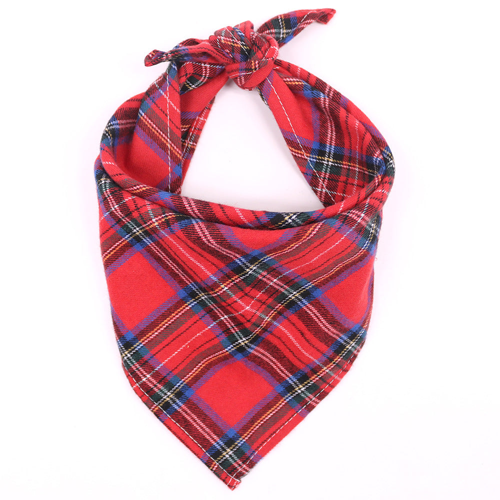 KFX-4694205 Large Cotton Pet Saliva Towel - Classic Triangle Design in Various Colors