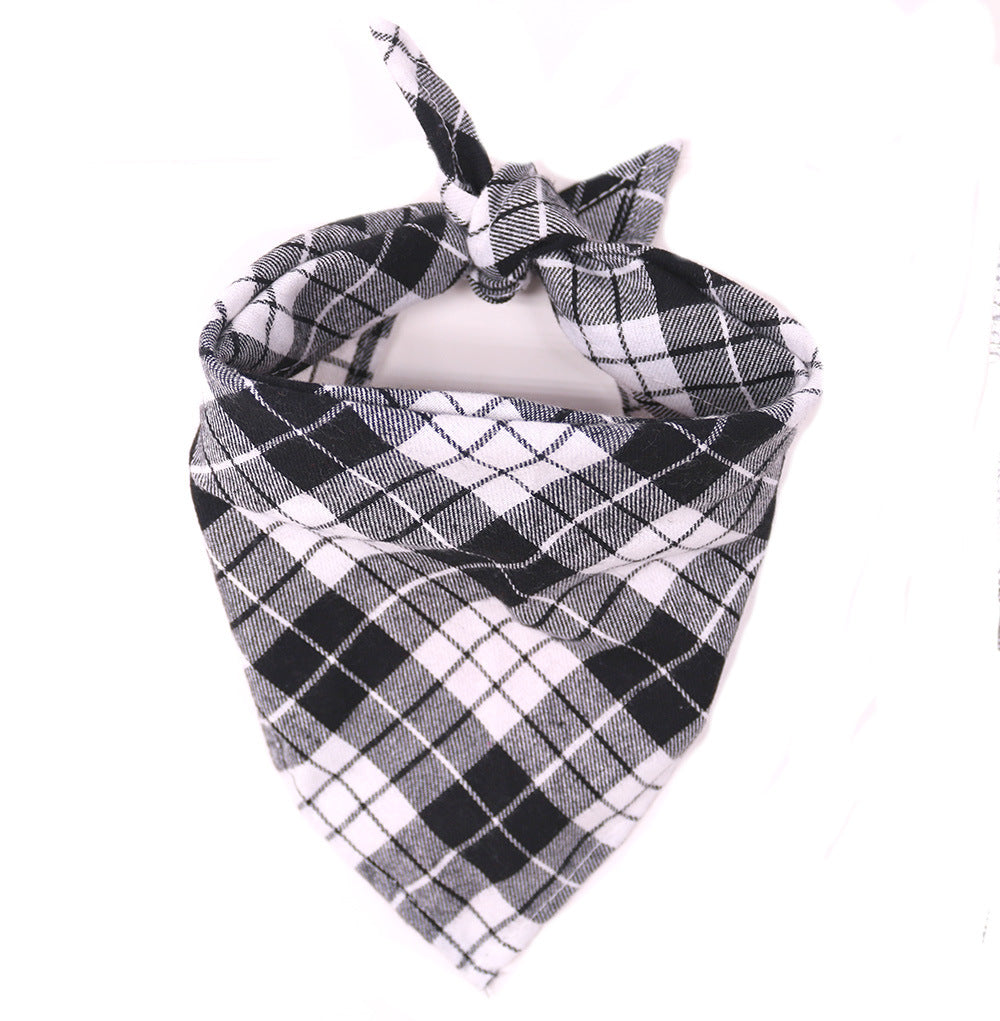 KFX-4694205 Large Cotton Pet Saliva Towel - Classic Triangle Design in Various Colors