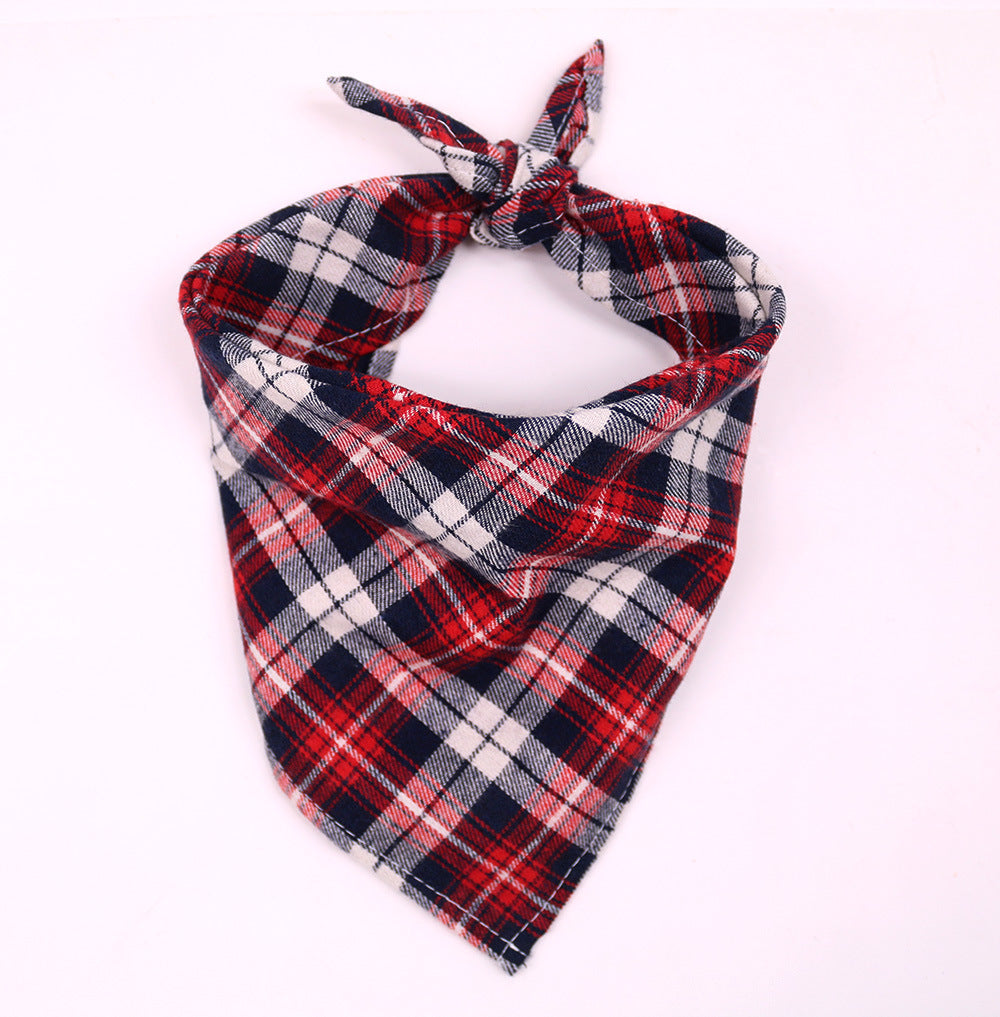 KFX-4694205 Large Cotton Pet Saliva Towel - Classic Triangle Design in Various Colors