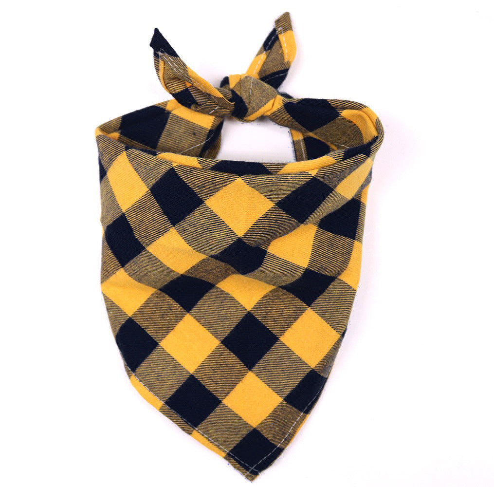 KFX-4694205 Large Cotton Pet Saliva Towel - Classic Triangle Design in Various Colors