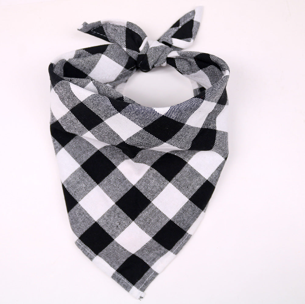 KFX-4694205 Large Cotton Pet Saliva Towel - Classic Triangle Design in Various Colors