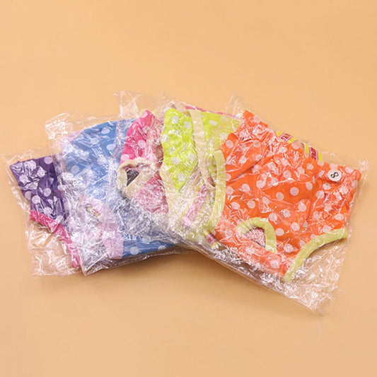 KFX-4694973 Pet-Friendly Polka Dot Strap Physiological Pants for Female Dogs - Comfortable Cotton Design in Multiple Colors