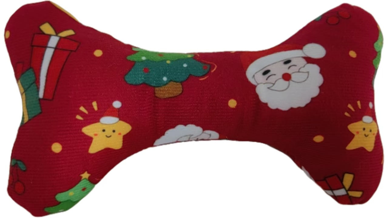 KFX-4695229 Plush Holiday Molar Toy for Dogs – Festive Santa Claus, Snowman, and Deer Designs