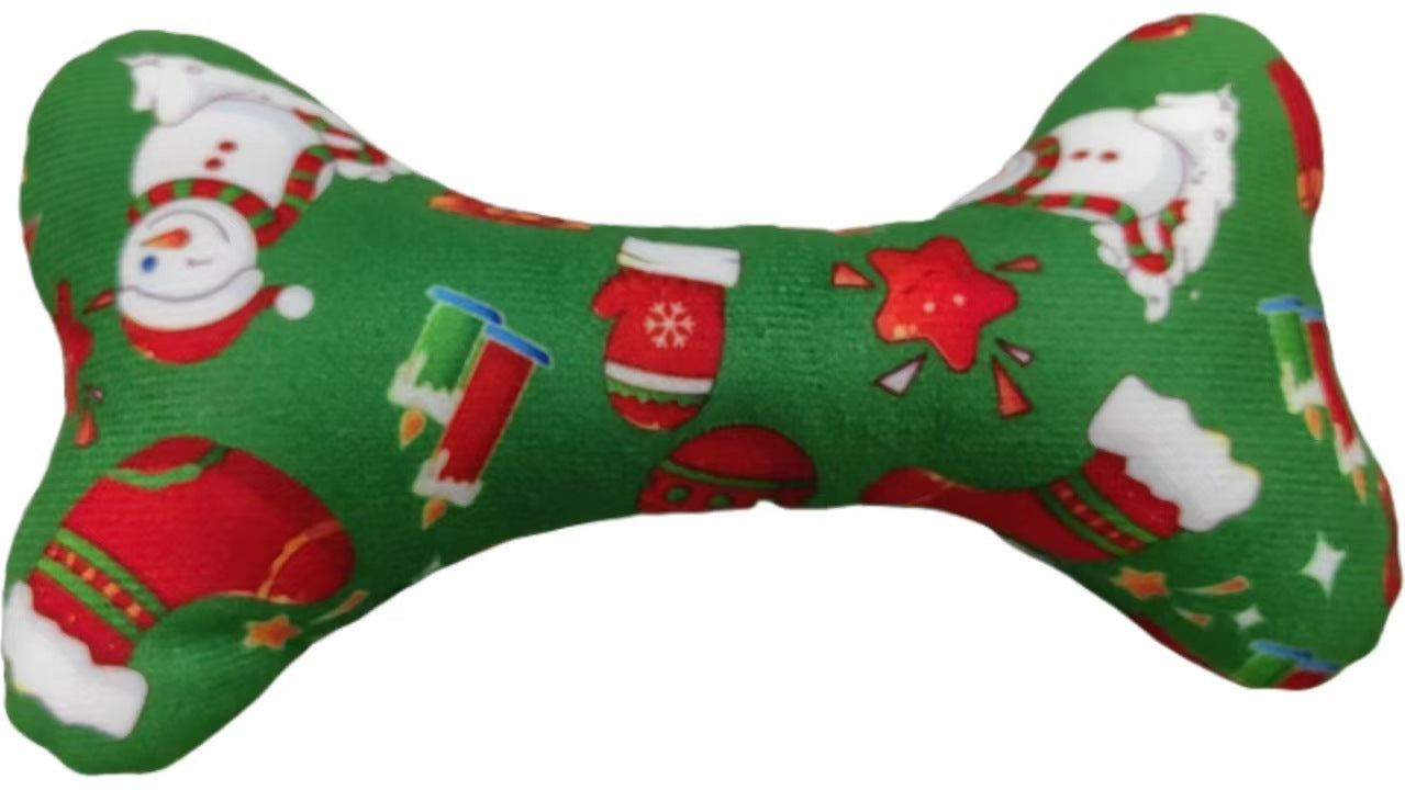 KFX-4695229 Plush Holiday Molar Toy for Dogs – Festive Santa Claus, Snowman, and Deer Designs