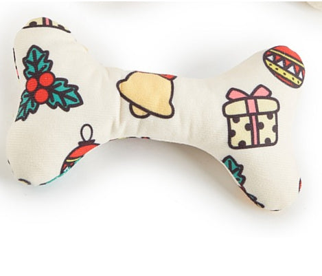 KFX-4695229 Plush Holiday Molar Toy for Dogs – Festive Santa Claus, Snowman, and Deer Designs
