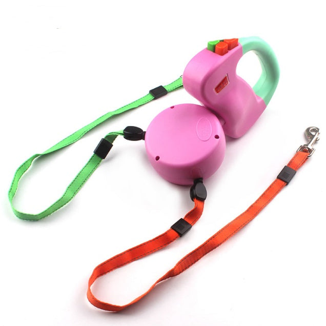 KFX-4696381 Retractable Nylon Dog Walking Leash - 3m Length, Automatic Control, Comfortable for All Dog Sizes