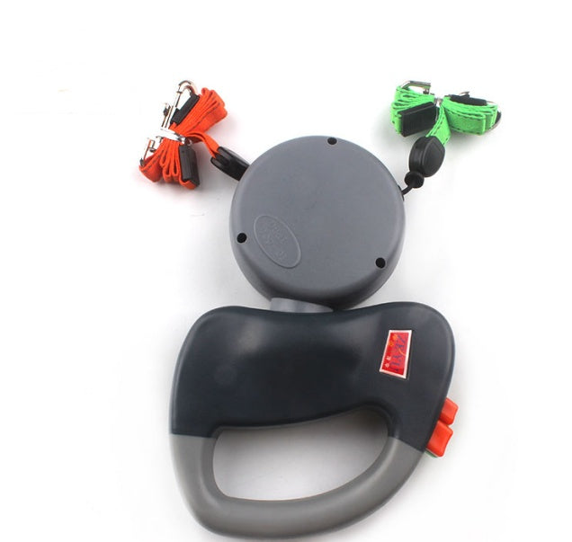 KFX-4696381 Retractable Nylon Dog Walking Leash - 3m Length, Automatic Control, Comfortable for All Dog Sizes