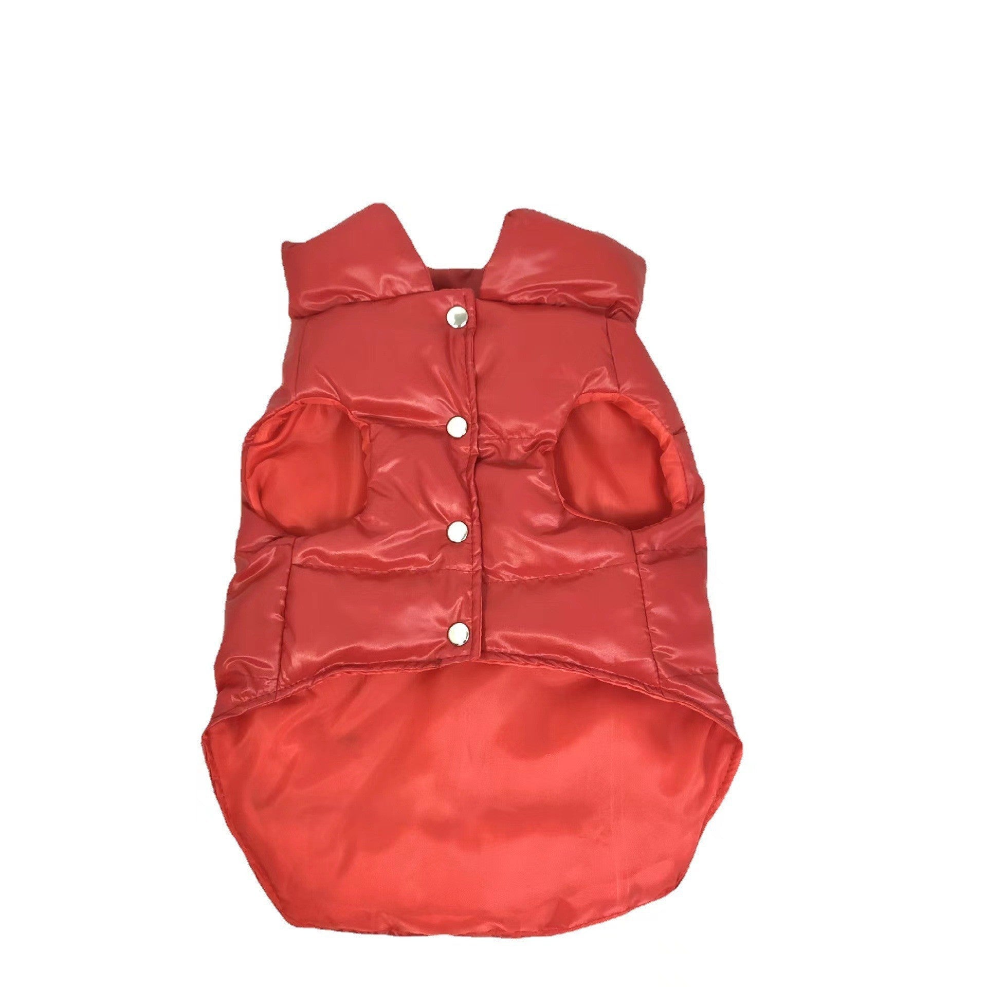 KFX-4697149 Cotton Pet Vest for Tidal Inverted Triangle - Warm and Thickened, Available in Red and Black, Multiple Sizes