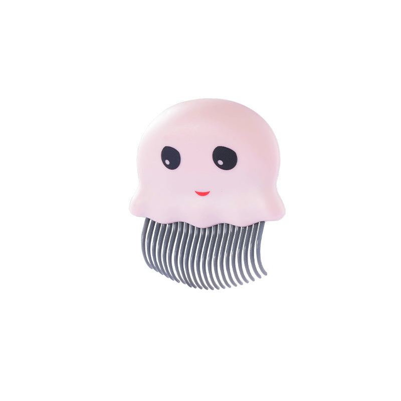 KFX-4698173 Pet Cat Comb with Cleaning Shell - Flee Comb for Dogs and Cats in Pink, Gray, and Blue