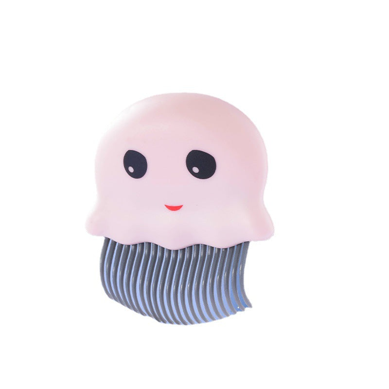 KFX-4698173 Pet Cat Comb with Cleaning Shell - Flee Comb for Dogs and Cats in Pink, Gray, and Blue