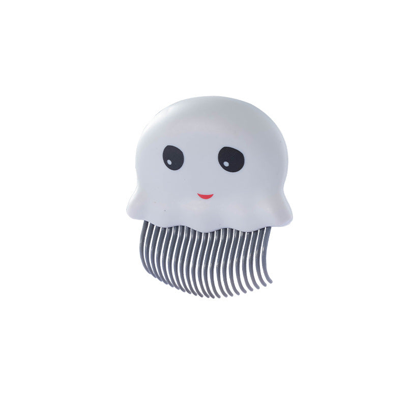 KFX-4698173 Pet Cat Comb with Cleaning Shell - Flee Comb for Dogs and Cats in Pink, Gray, and Blue