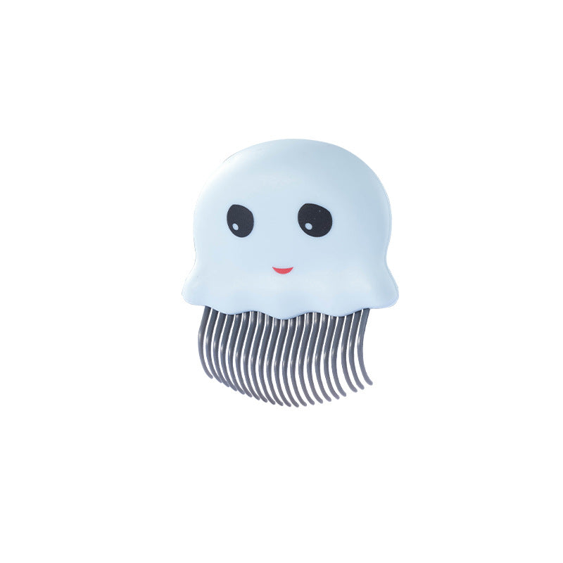 KFX-4698173 Pet Cat Comb with Cleaning Shell - Flee Comb for Dogs and Cats in Pink, Gray, and Blue