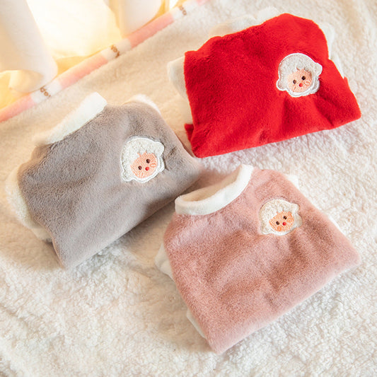 KFX-4700349 Cozy Winter Pet Plush Sweater Available in Multiple Colors and Sizes