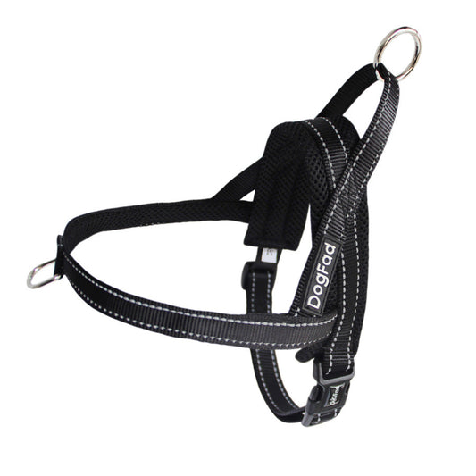 KFX-4701629 Adjustable Nylon Pet Chest Harness with Traction Rope - Reflective Safety Design, Multiple Sizes and Colors Available