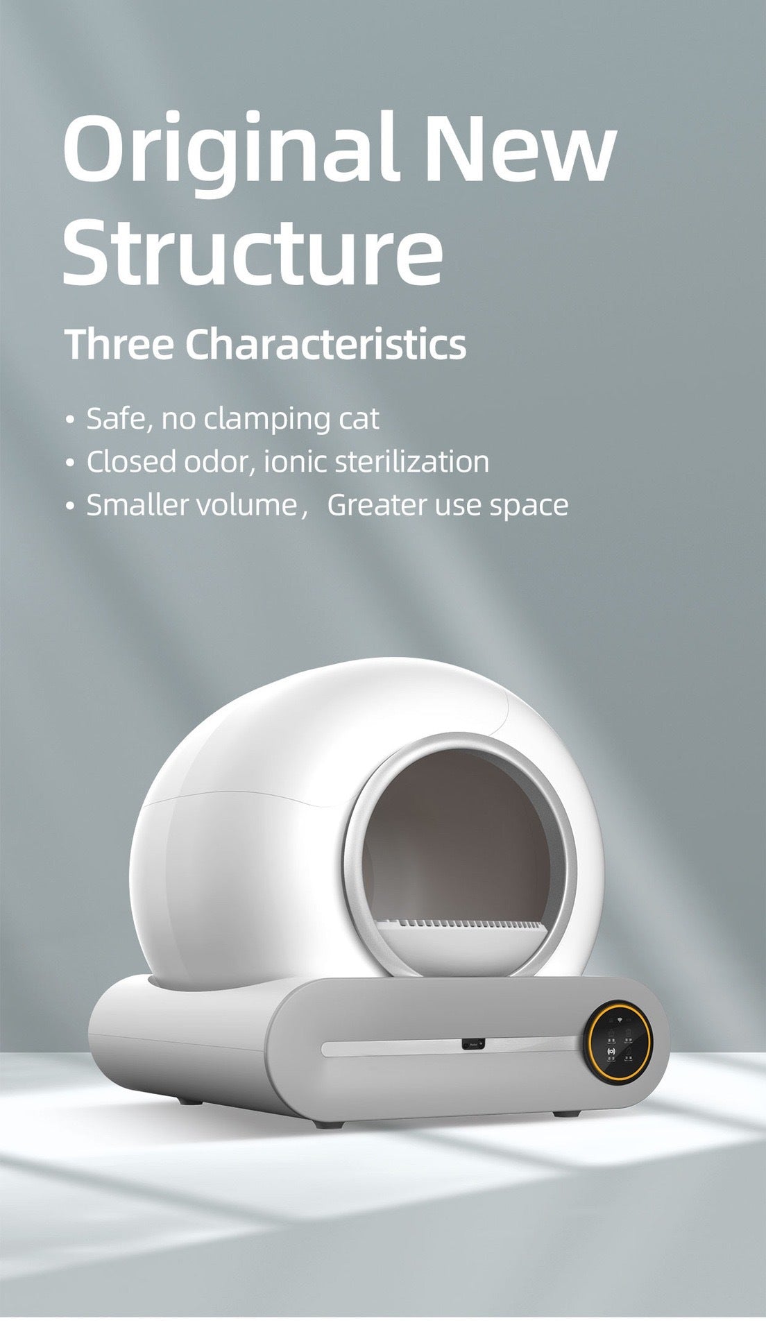 KFX-4705981 Automatic Cat Litter Box with Smart Scooper for Hassle-Free Cleaning