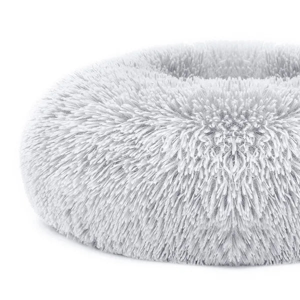 KFX-4706749 Cozy Fleece Pet Bed with Non-Slip Bottom - Soft Warm Cushion for Dogs and Cats (L Size)