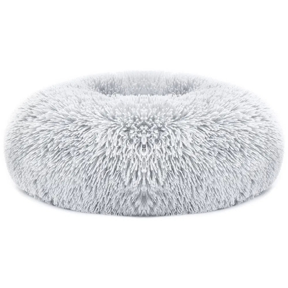 KFX-4706749 Cozy Fleece Pet Bed with Non-Slip Bottom - Soft Warm Cushion for Dogs and Cats (L Size)