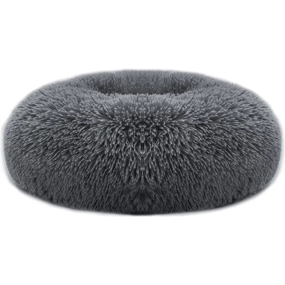 KFX-4706749 Cozy Fleece Pet Bed with Non-Slip Bottom - Soft Warm Cushion for Dogs and Cats (L Size)