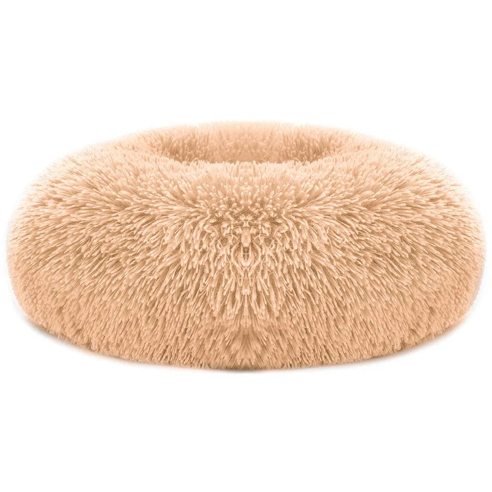 KFX-4706749 Cozy Fleece Pet Bed with Non-Slip Bottom - Soft Warm Cushion for Dogs and Cats (L Size)