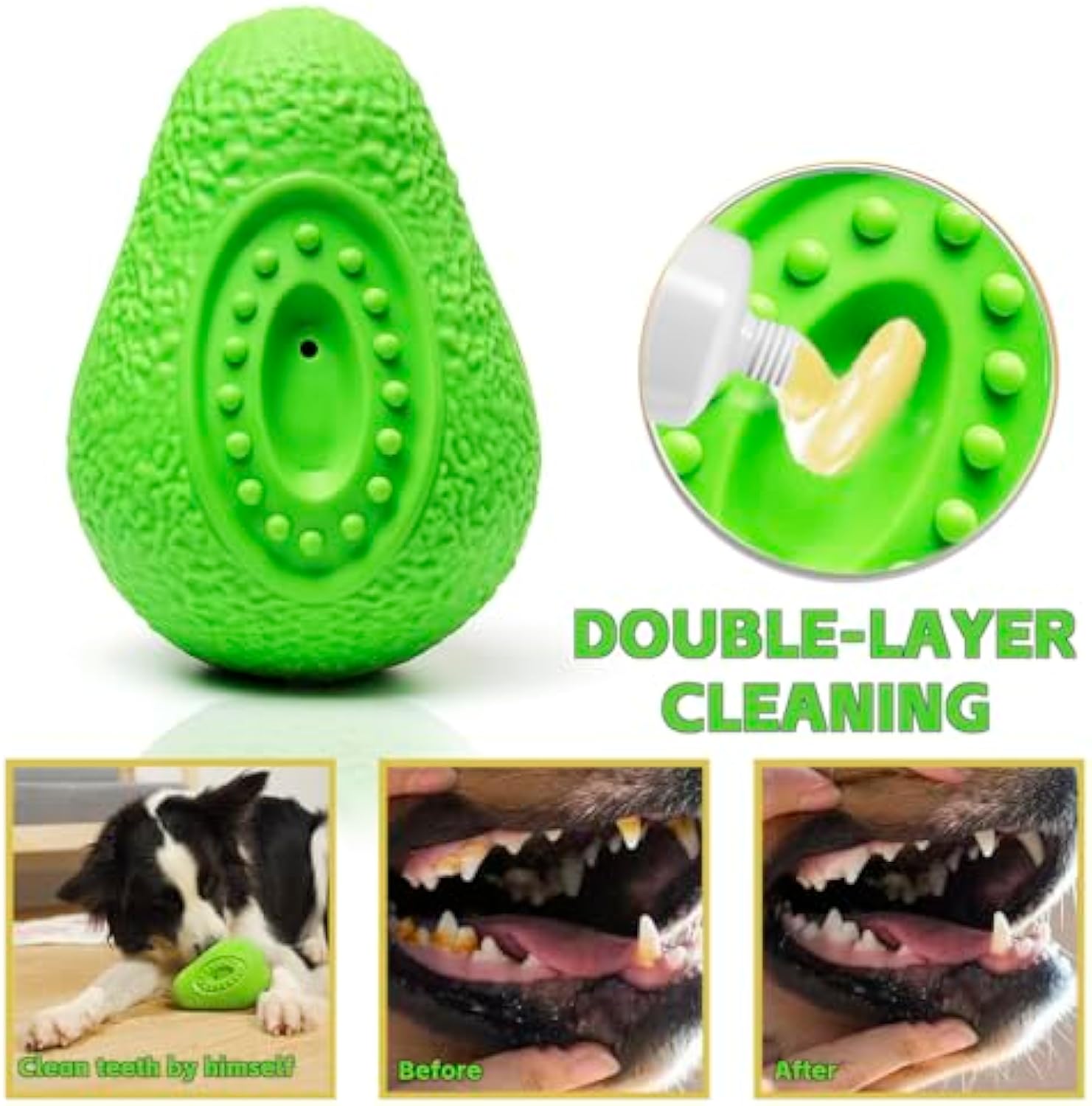KFX-4709565 Indestructible Dog Chew Toy for Aggressive Chewers - Safe Rubber Teething Toy for All Breeds