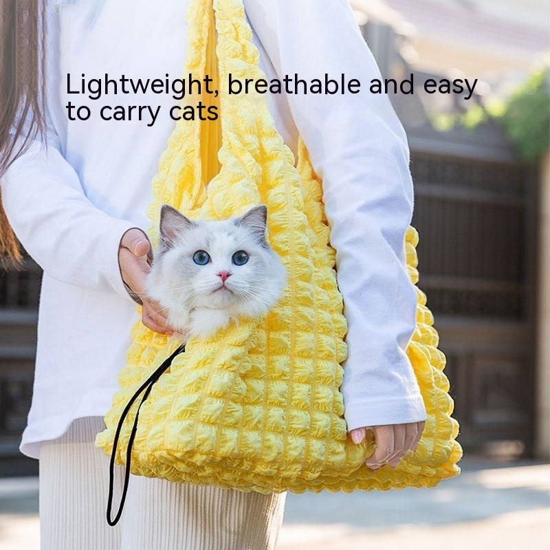 KFX-4710333 Animal-Shaped Portable Pet Diaper Bag for Kittens and Puppies, Soft PP Nylon Backpack