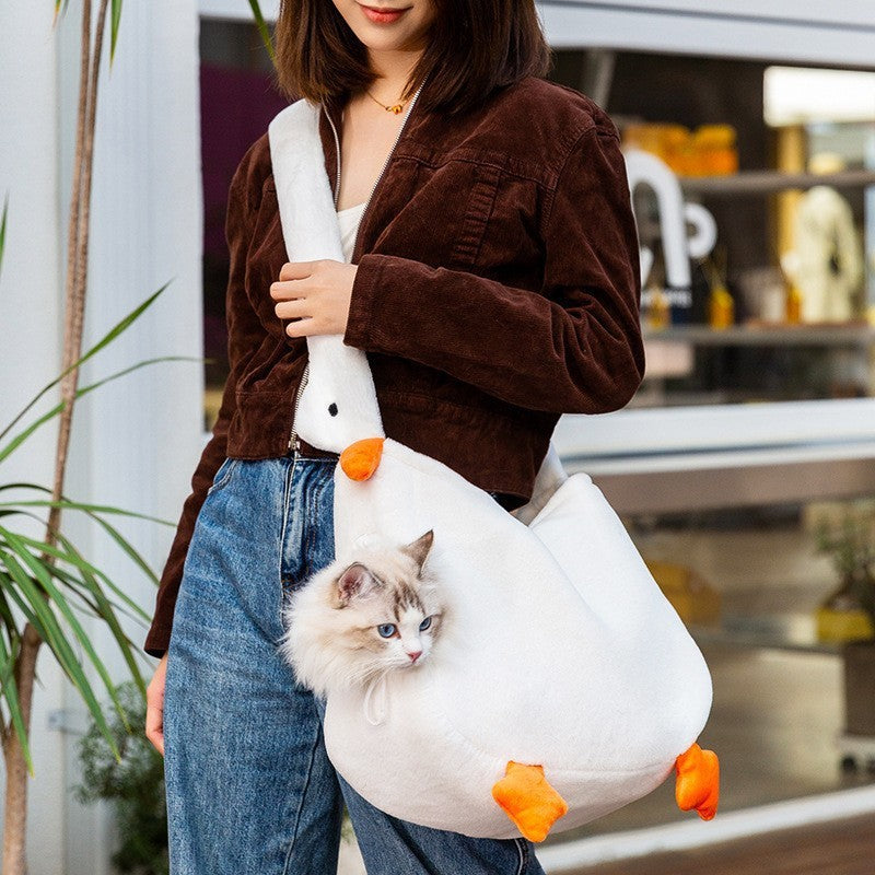 KFX-4710333 Animal-Shaped Portable Pet Diaper Bag for Kittens and Puppies, Soft PP Nylon Backpack