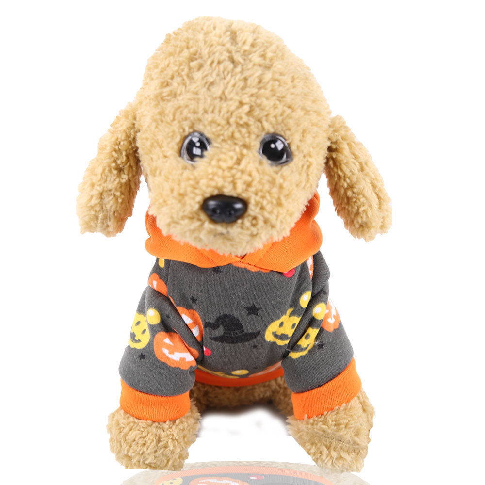 KFX-4710461 Hooded Pumpkin Transformation Pet Costume for Dogs - Funny Halloween & Christmas Outfit