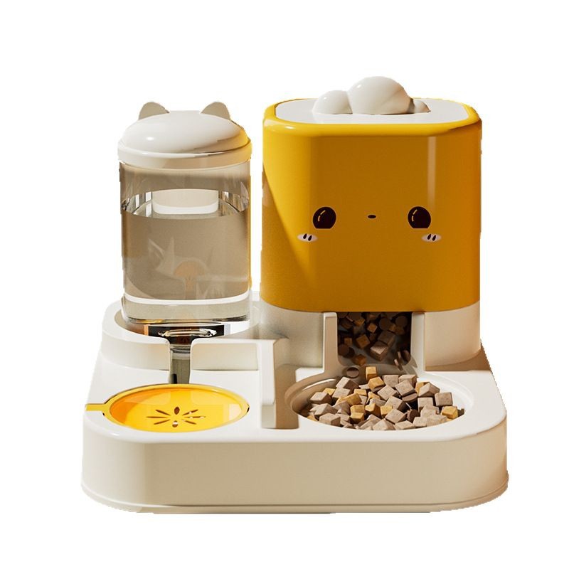 KFX-4711869 Automatic Pet Water Fountain and Feeder - 3700ML Capacity, Available in Cartoon Colors