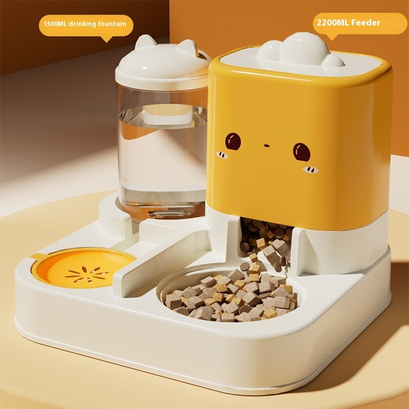 KFX-4711869 Automatic Pet Water Fountain and Feeder - 3700ML Capacity, Available in Cartoon Colors