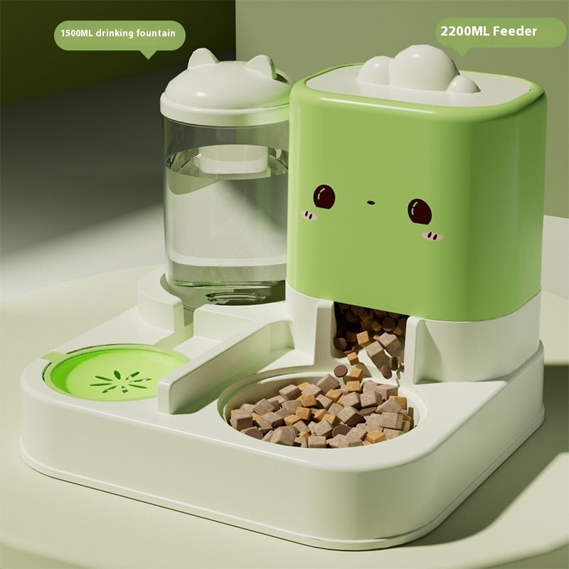 KFX-4711869 Automatic Pet Water Fountain and Feeder - 3700ML Capacity, Available in Cartoon Colors
