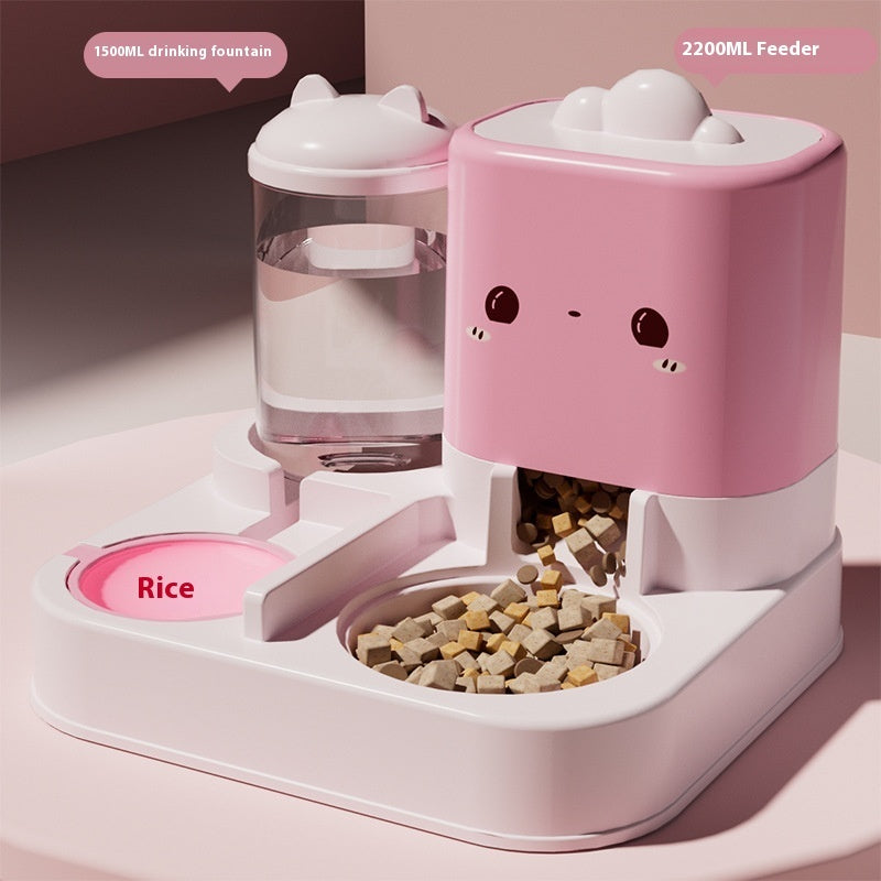 KFX-4711869 Automatic Pet Water Fountain and Feeder - 3700ML Capacity, Available in Cartoon Colors