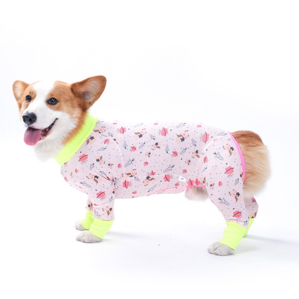 KFX-4712637 Cozy Cotton Long Sleeve Dog Homewear in Multiple Colors