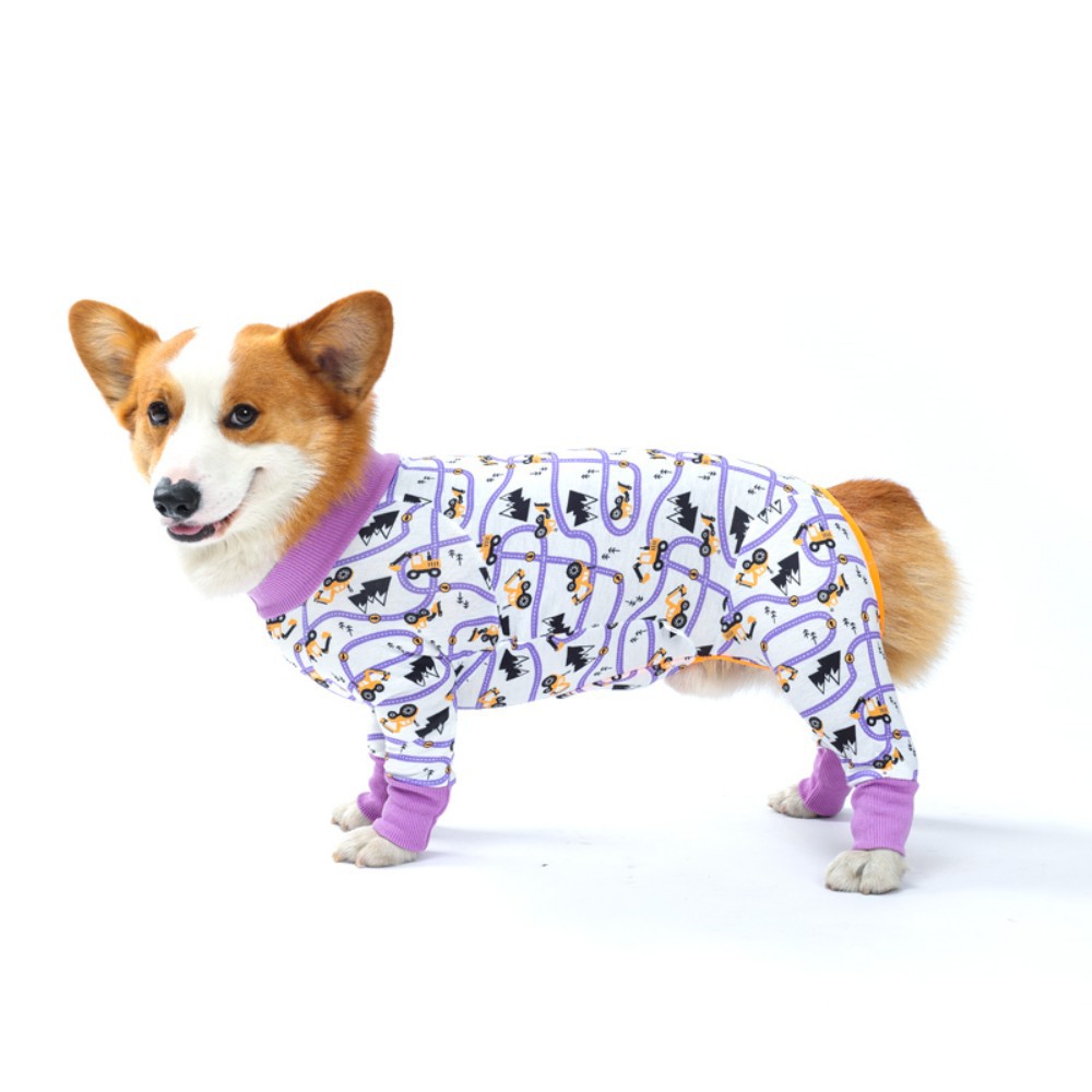 KFX-4712637 Cozy Cotton Long Sleeve Dog Homewear in Multiple Colors