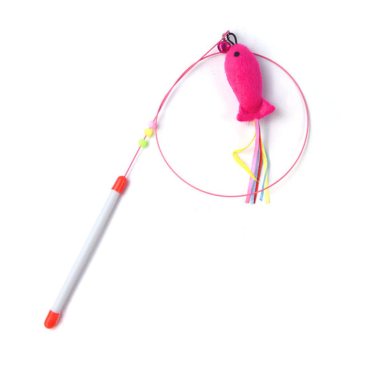KFX-4715325 12-Piece Cat Toy Set with Fish Teaser, Plush Mouse, and Spring Tunnel