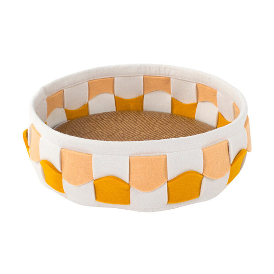 KFX-4717885 Felt Cat Litter Universal Non-Stick Pet Bed in Round and Square Styles