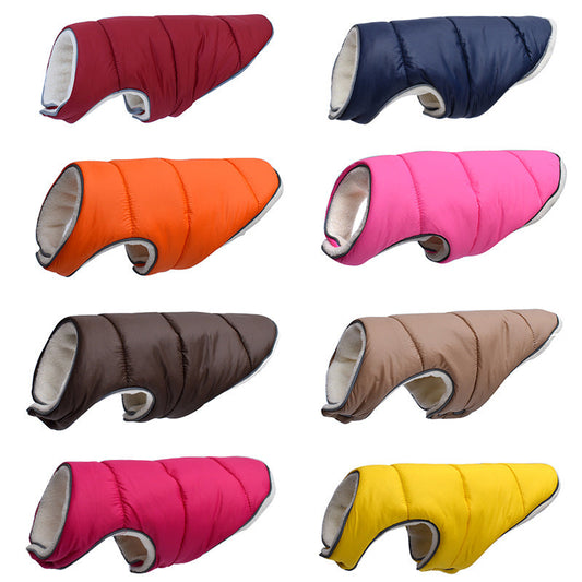 KFX-4718269 Warm Reflective Fleece Pet Jacket for Small to Large Dogs in Multiple Colors and Sizes